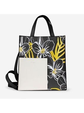 NWT  Tote Shoulder bag laptop carrier Vegan black